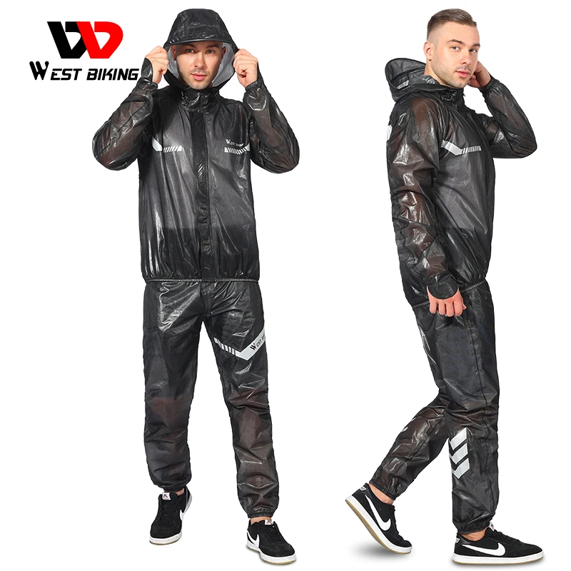 WEST BIKING chubasquero impermeable hombre y mujer, traje reflectante para ciclismo de o carretera, chaqueta pantalones|Chaquetas de ciclismo| - AliExpress