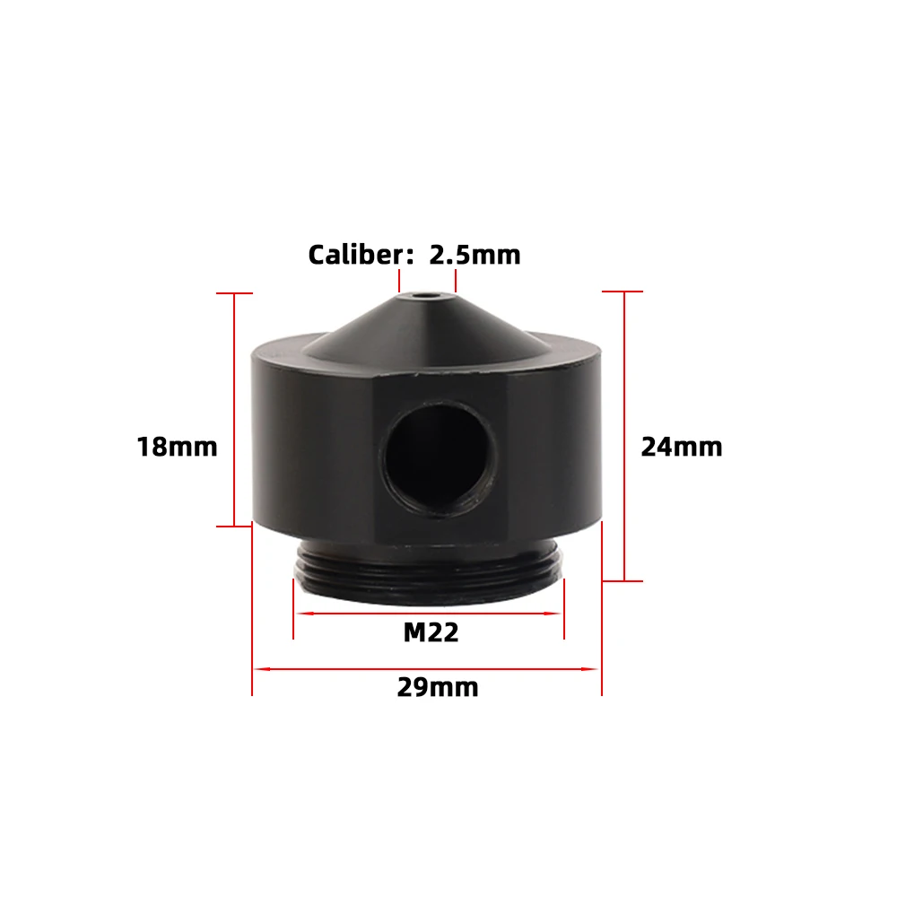 CO2 레이저 헤드 렌즈 튜브 외경 25mm 공기 노즐 Dia.20 FL 38.1/50.8/63.5/101.6mm CO2 렌즈 레이저 절단기 헤드