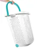 Home Logic 2 Bushel Rolling Plastic Laundry Hamper with Pop-up Handle, White, 2 Pack 3
