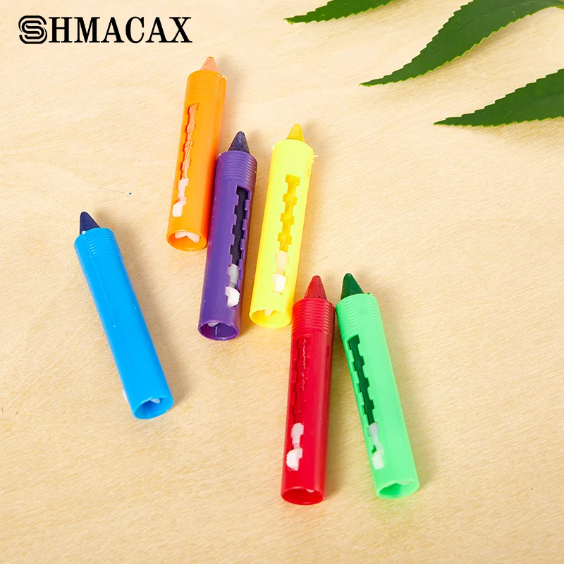 6Pcs Washable Crayon Kids Baby Bath Time Paints Drawing Pens Toy for Halloween colored crayons washable watercolor pen watercolor pen