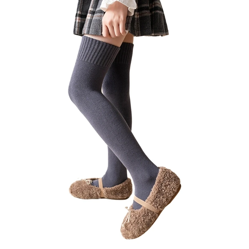 Children Dress Thigh High Socks for Autumn Thick Stretchy Over The Knee Socks Winter NonSlip Elastic for Kids Girl