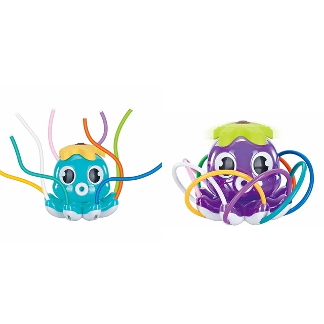 Octopus Water Spray Sprinkler Toy for Lawn Wedding Backyard Playset w/ Rotary 8 Hose Interactive Splashing Activity Toys P31B 5