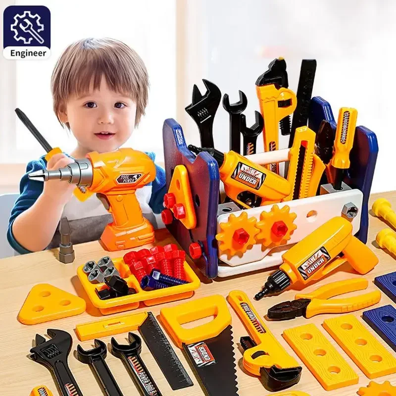 Screw Blocks Set Pretend Tools 40Pcs Kids Play Repair Tool Set Plastic Construction Toys Screwdrivers Toddler Boys Girls Child