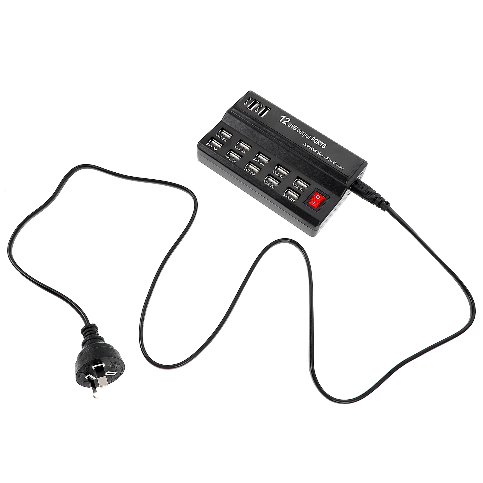 

Multi 12-Ports Quick USB Charge Station Adapter for Smart Phone Tablet (AU Plug)