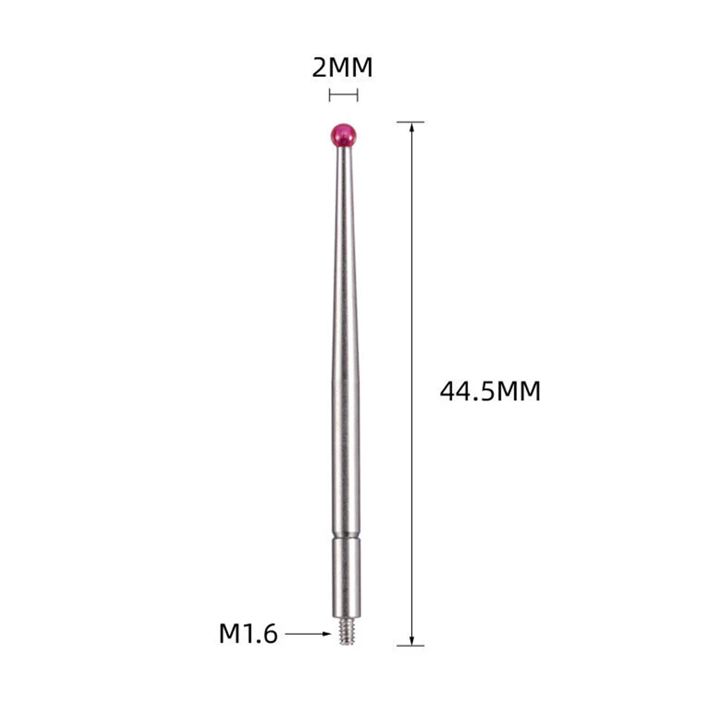 Contact Points Probe Fit For Dial Test Indicator M1.6 Threaded Shank 21CZA211 Contact 2mm Diameter Ru By Ball Part For 513-115