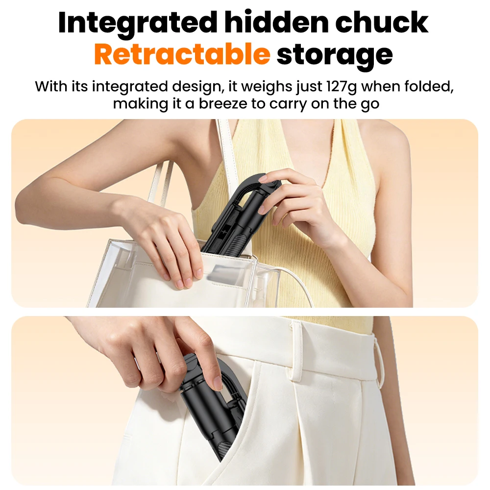 Versatile Selfie Stick with Light & Portable 360° Tripod
