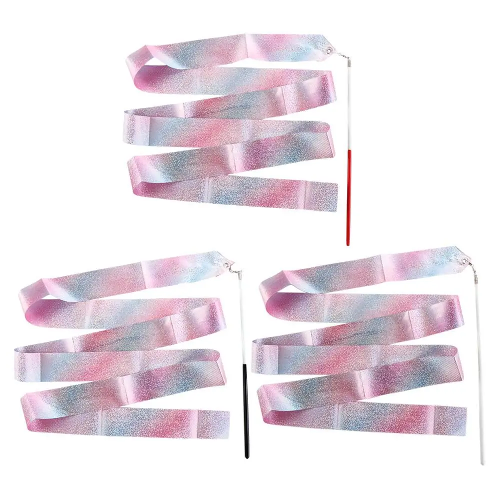 Gymnastics Equipment Rainbow Stick Kids Training Tool Kids Toys Twirling Rod Gym Ribbons Ballet Streamer Dance Ribbon