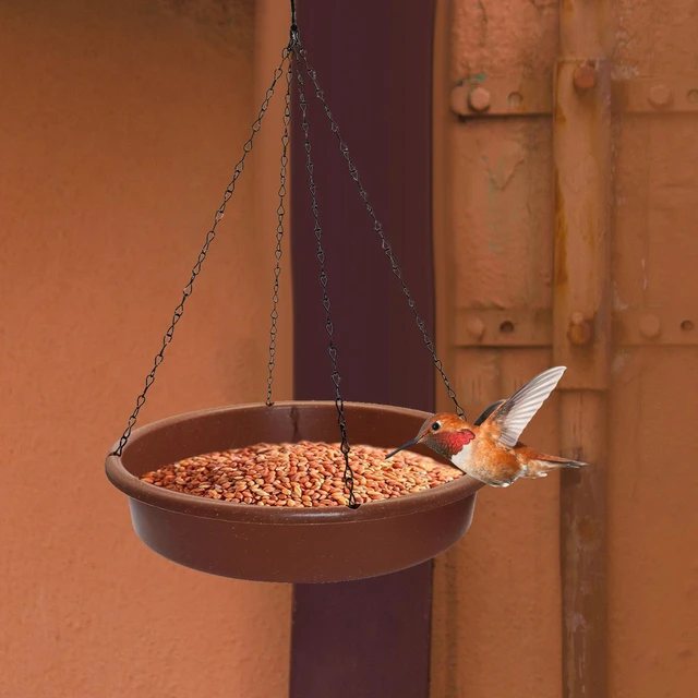 Bird Feeder Bird Water Bowl Bird Waterer with Metal Hooks Hanging