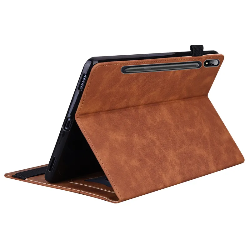 Couro Case Tablet Negócios Capa de Livro para Samsung Galaxy Tab s9 s8 s7 Além Disso fe Ultra pu - Imagem 2
