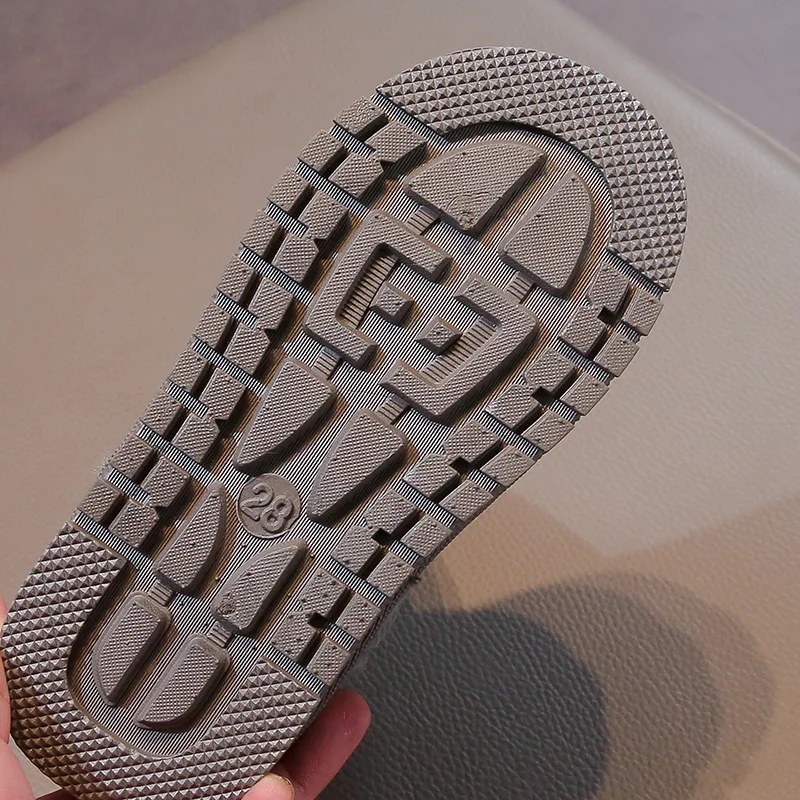 3-18 Years Old Children's Snow Boots Gray Padded Thickened Fur One Boys Girls Cotton Shoes Black Hundred Kids Short Boots Shoes 6