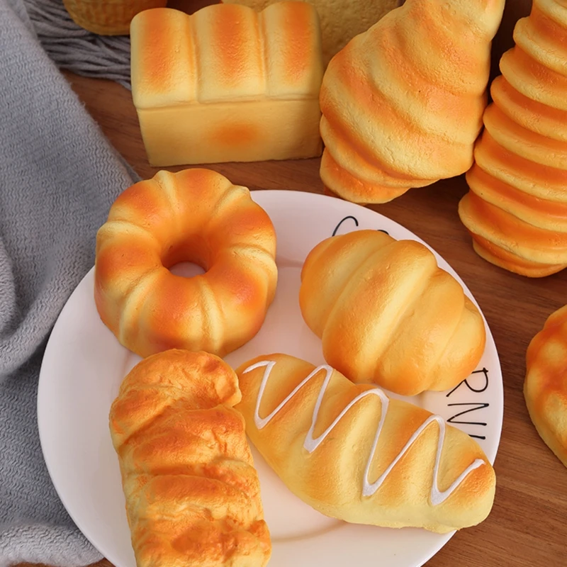 Food Photography Props Artificial Donuts Model Simulation PU Donut Bread for Stress Relief Slow Fake Fun Ornament
