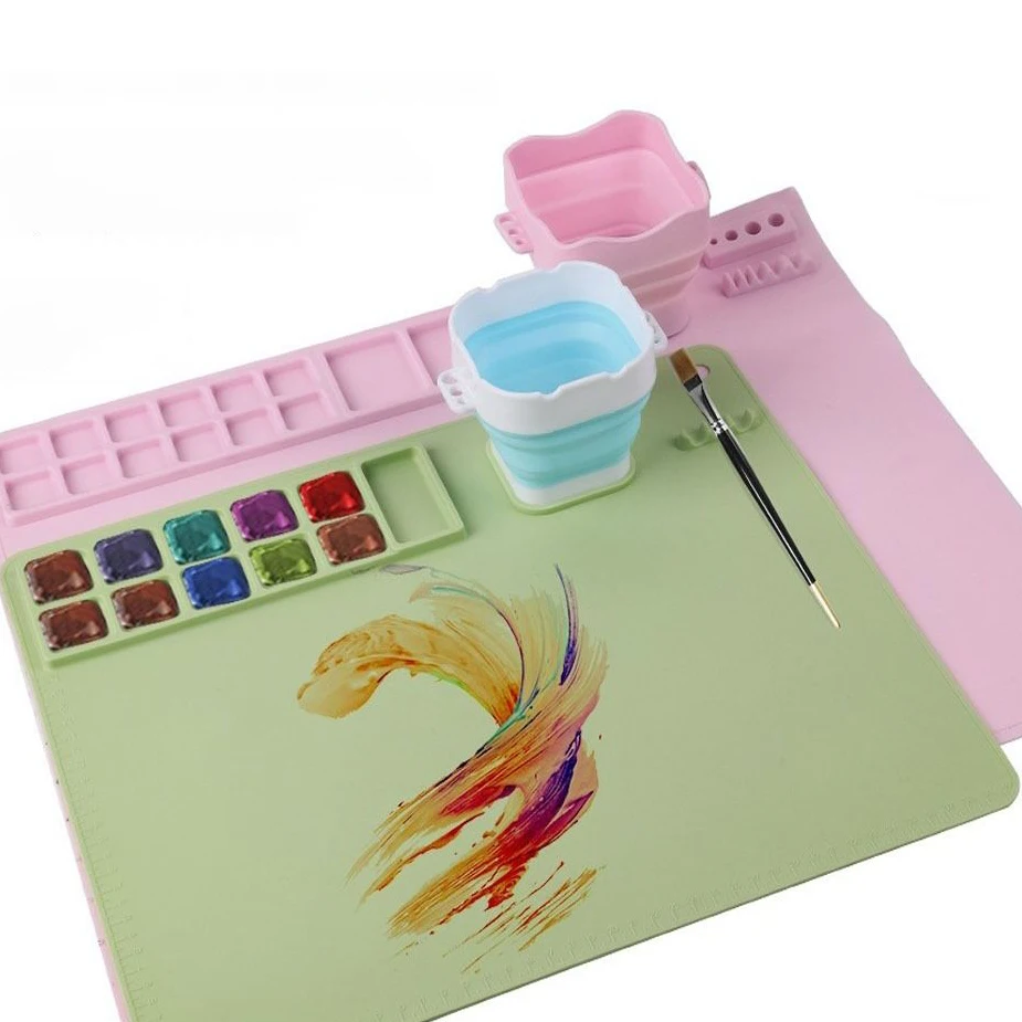 Silicone Craft Mat, Silicone Painting Mat Pigment Palette Non