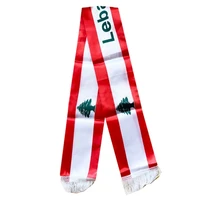 Double Sided Lebanon Flags Sash Scarf for Wedding Celebration Neck Accessories Lebanon National Flags Scarf for Holiday 2