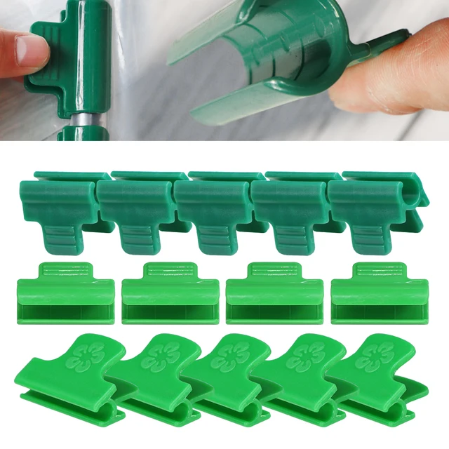 10 db 5-20 Mm-Es Kerti Bilincsek Klipek Alagút Karika Cső-Tartó Tartó Keret Növényi Támogatás Kertészeti Tét Az Üvegházhatásokhoz