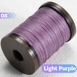 Waxed Polyester Cord for Leather Craft and DIY Jewelry - Round Braided Thread (08- Light Purple)