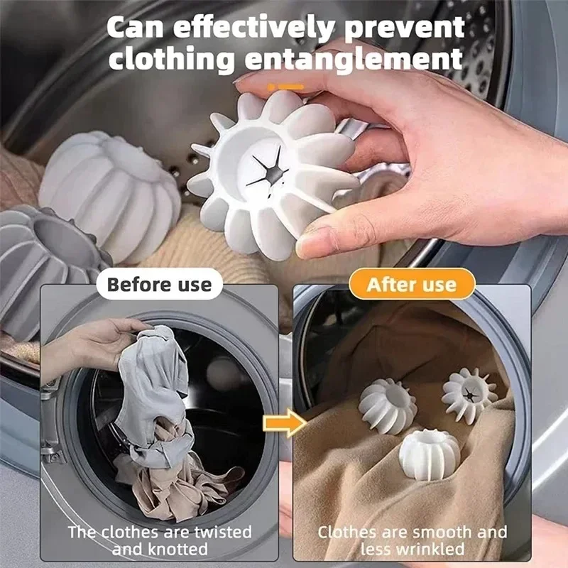 Reusable Silicone Magic Laundry Ball Anti-tangle Cleaning Ball Floating Lint Cat Hair Remover Catcher for Home Washing Machine