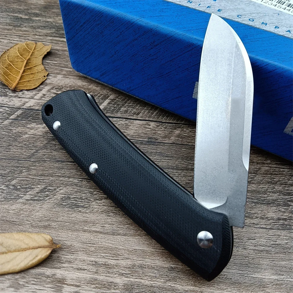 

BM 319 Proper G10 Handle Knife Outdoor Tactical Hunting Camping EDC Folding Knife with D2 Stonewashed Blade Self Defense Tools