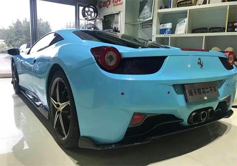 For Ferrari 458 2011-No High Quality REAL Carbon Fiber Front Lip Splitters Rear Diffuser Bumper Body Side Skirt Kit Spoiler - - Racext 48