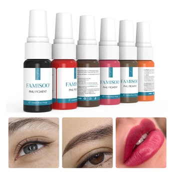 15ML Inchiostro per tatuaggi all'henné per trucco permanente labbra Pigmenti per micropigmentazione Trucco artistico Sopracciglio Bellezza Inchiostro per labbra Forniture per tatuaggi