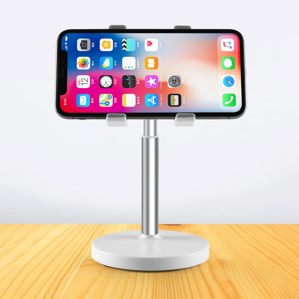 휴대폰 스탠드 조절 가능한 휴대폰 거치대 알루미늄 합금 휴대용 태블릿 스탠드 컴퓨터 사무실 책상 액세서리