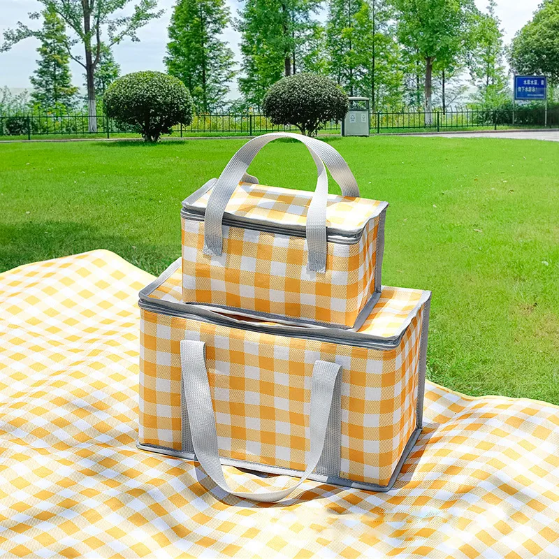 Insulated Bag Thermal Food Bag Picnic Thermal Insulated Bag for Food Beer Outdoor Thickened Aluminum Film Cooler Bags Camping Handbag Waterproof Lunch Box
