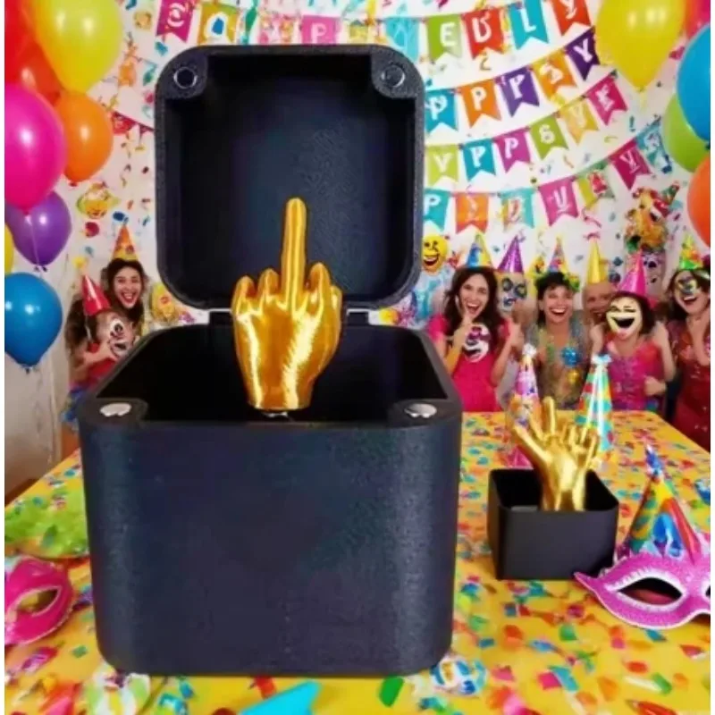 Funny Middle Finger in Box & Spider box - Novelty Desk Decor Gag Gift for Halloween/Christmas/Birthday, Stress-Relief Office Toy 5