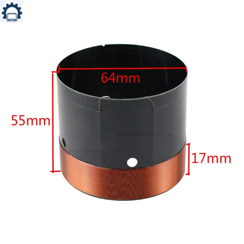 ZJ-스피커 베이스 보이스 코일 63.5mm 64mm 65.5mm 8옴 블랙 알루미늄 원형 구리선 10-15인치 스피커 DIY용 할인 판매 2개
