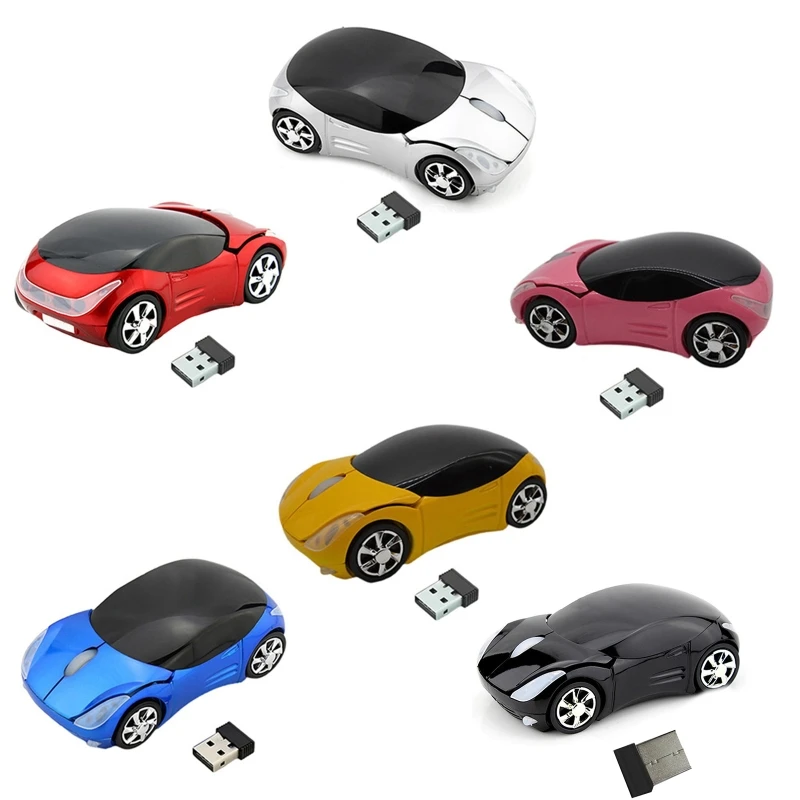 

2.4G Car Shaped Wireless Mice Cordless Portable Optical Mouse Mini for Business Travel Office Home School Gift Dropship