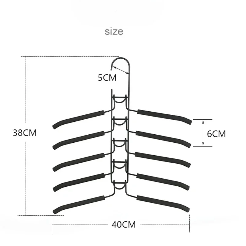 New 5 Layer Clothes Hanger Detachable Space Saving Storage Holder Hanging Household Clothes Drying Rack Home Gadgets