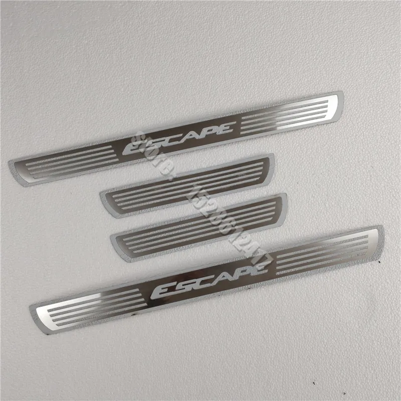

For Ford Escape 2013-2017 2018 2019 2020 Door Sill Scuff Plate Cover Stickers Threshold Pedal Protectors Car Styling Accessories