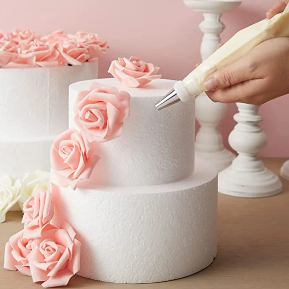 Cake Dummies Styrofoamfake Rounds Reusable Wedding Round Tool Rotating Stand Birthday Diy Decorating Model Polystyrene Cake Turntable Cake Tools Rotating Bearing Turntable