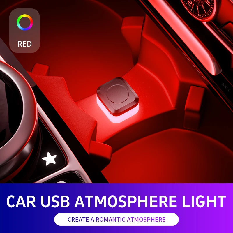1x Samochodowa lampa LED USB do nastroju Plug Play Uniwersalne oświetlenie atmosferyczne LED do wnętrza Automatyczna lampka do czytania Dekoracje Pasek dekoracyjny