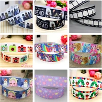 DHK 7/8” 5yards Camera Horse Movie Cake Printed Grosgrain Ribbon Accessories Material Decoration DIY Sewing Craft C2655