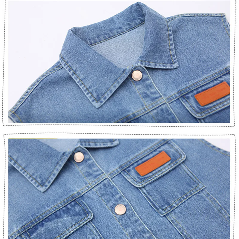 십대 소년 블루 데님 조끼 아동 의류 봄 가을 캐주얼 청바지 민소매 자켓 겉옷 십대 탑 아동복