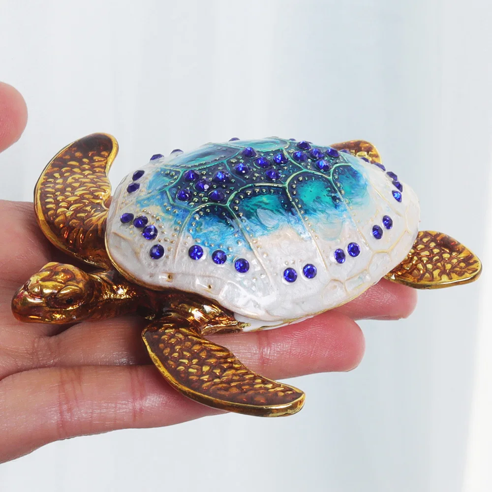 Jewelry Organizer Sea Turtle Jewelry Box Sea Turtle Enamel Jewelry