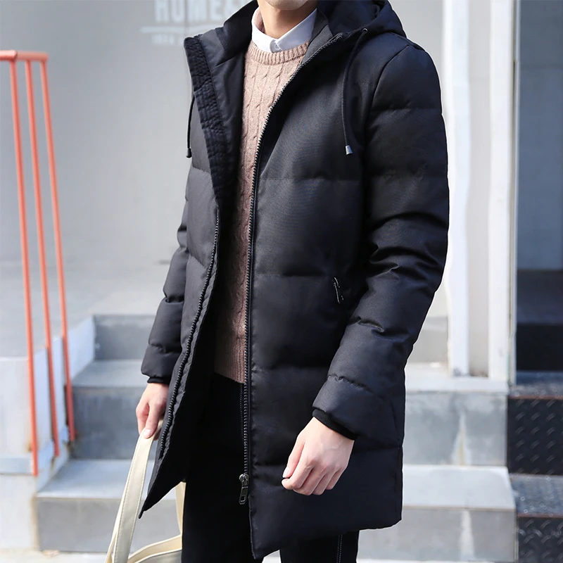 90% White duck down hooded men down jacket men's winter thick warm jacket overcoat parka men windbreaker coats