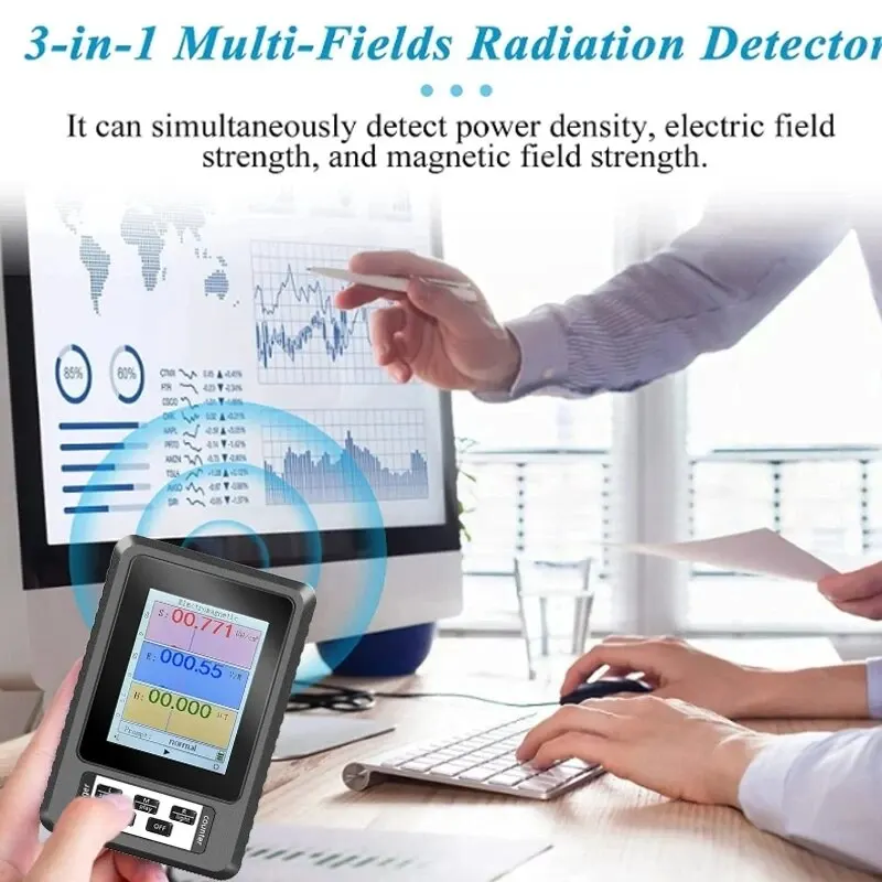 Portable Electromagnetic Radiation Detector EMF Meter Professional High Accuracy Radiation Dosimeter Monitor Tester