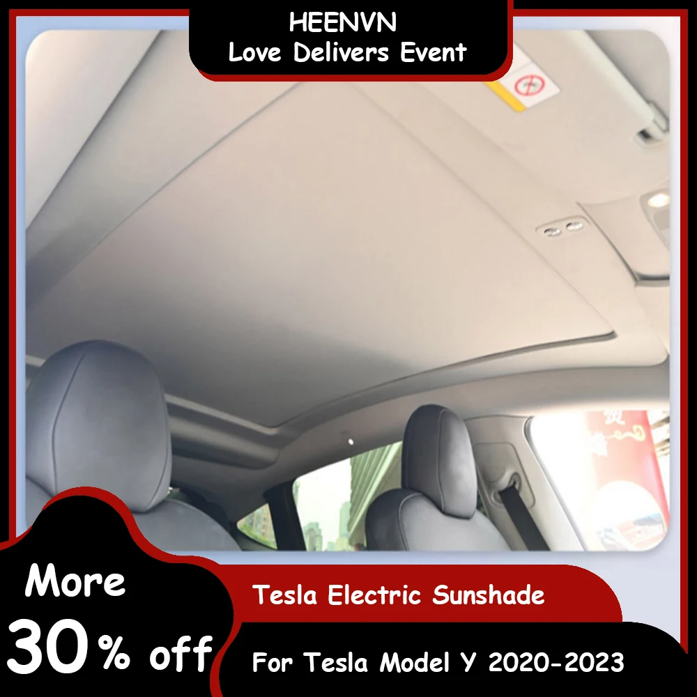 Tesla Electric Sunshade for Model Y 2023 2022 2021 Integrated Car Sun Roof Shade Retractable Sun Visor Interior Modificati Parts