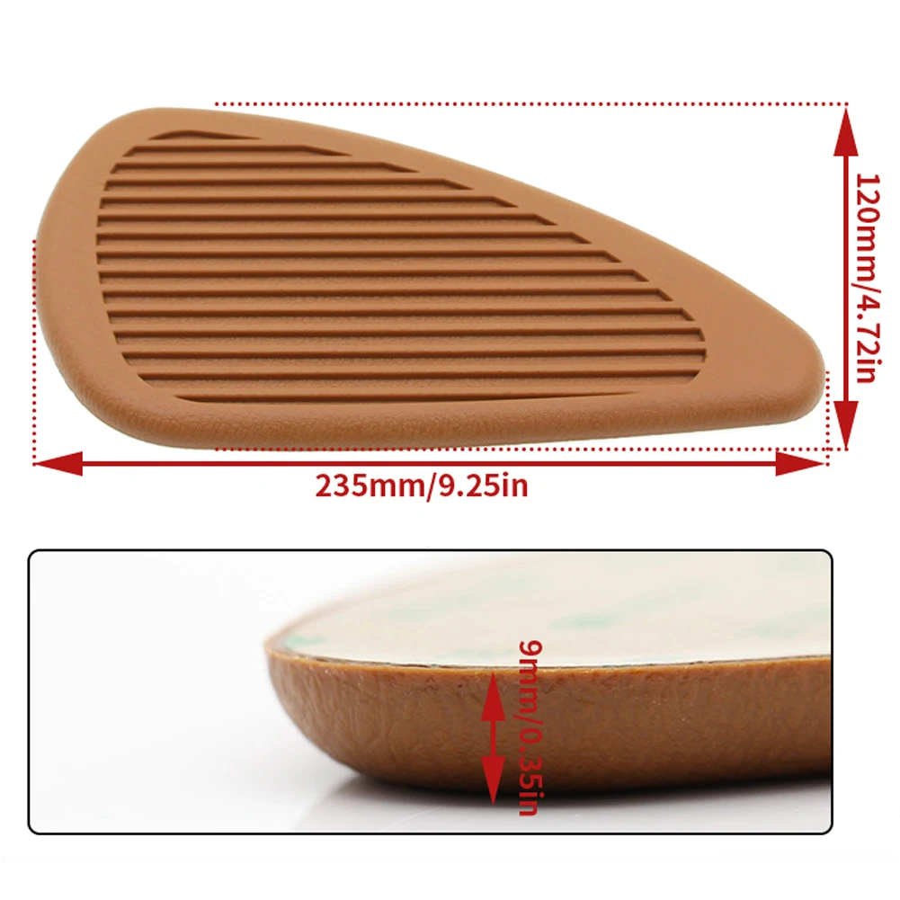 2Pcs Motorbike Motorcycle Tank Knee Pad Retro Gas Fuel Tank Rubber Stickers Pad Protector Sheath Part Classic Vintag