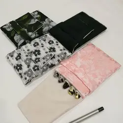 High-quality New Embossed Embroidered Pencil Case, 5-piece Pencil Case, Multi-piece Pencil Case, Portable Black-and-white Cotton