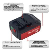 Ensembles de batterie et chargeur pour Metabo, outil électrique sans fil, perceuse, tournevis, marteaux enveloppés, 18V, 9000mAh, 18V, 9,0 Ah 2