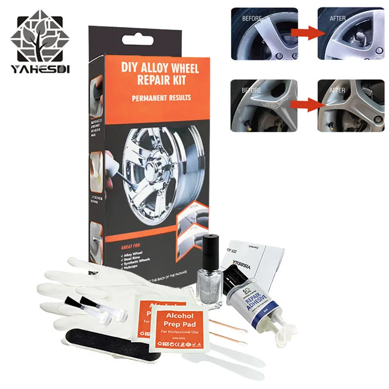 Wheel Scratch Repair Kit Alloy Car Rim Scrapes Scratches Remover Silver  Wheel Paint Repair of Car Wheels Fix Quick And Easy