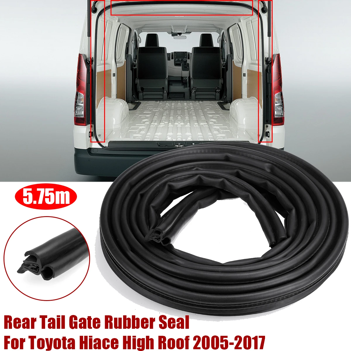 Tailgate Seal Compatible With Ren Ault Trafic II III - O.p.e.l. Vivaro Rubber Seal Tailgate Seal 2000-2014 8200032788