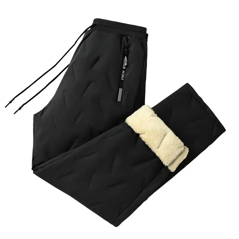Men's Fleece Cotton Plush Pants Joggers Casual Winter Lambswool Warm Thicked Sweatpants Male Oversized Plus Size Trousers L-5XL men trousers