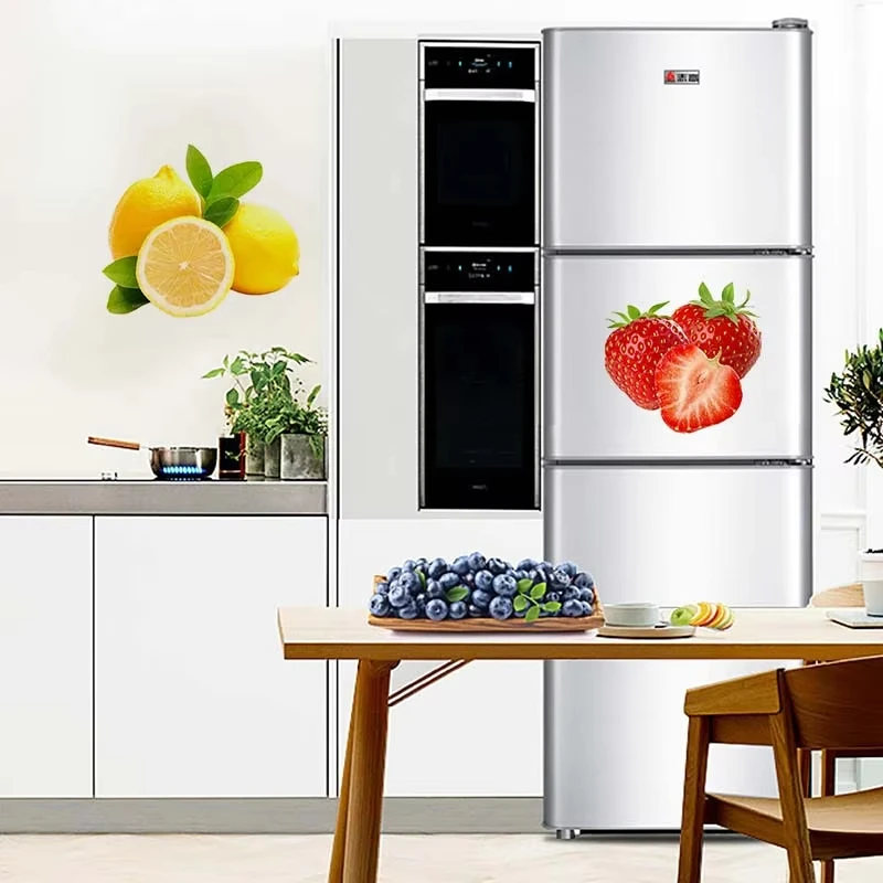 G22 Fruit Stickers Fresh LemonBlueberryPomegranate StrawberryDurian Kitchen Dining Room Home Decoration Decals Stickers