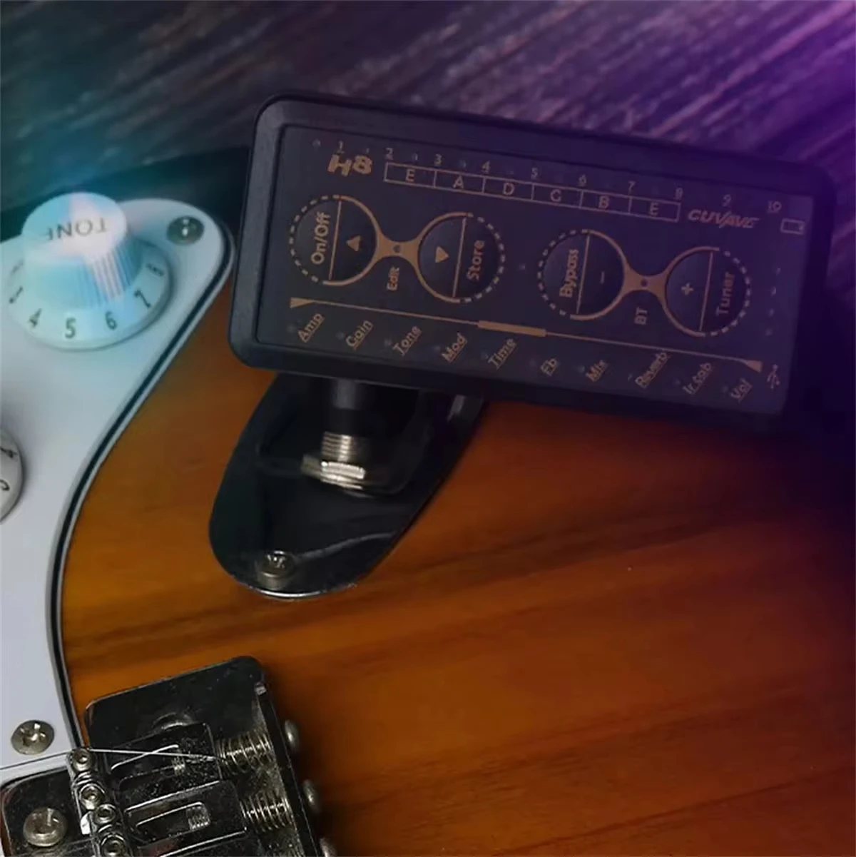 M-VAVE H8 Wireless Guitar Amp w/ Delay/Reverb FX, Headphone & PA Output-Rechargeable Mini for Electric/Bass/Acoustic