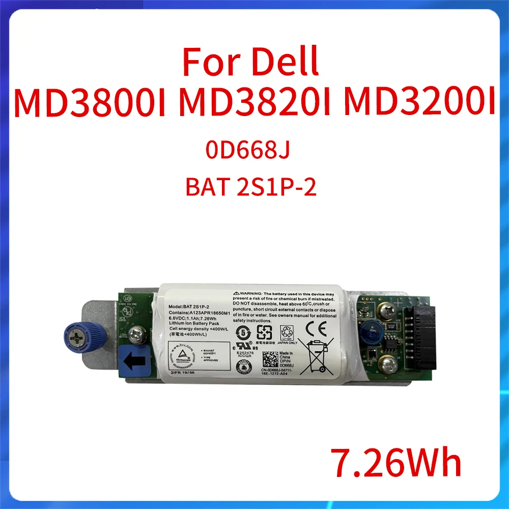 Nuovo Originale Bat 2S1P-2 0 D668J Per Dell Md3800I Md3820I Md3200I Server Array Card Smart Storage Battery Controller Batteria