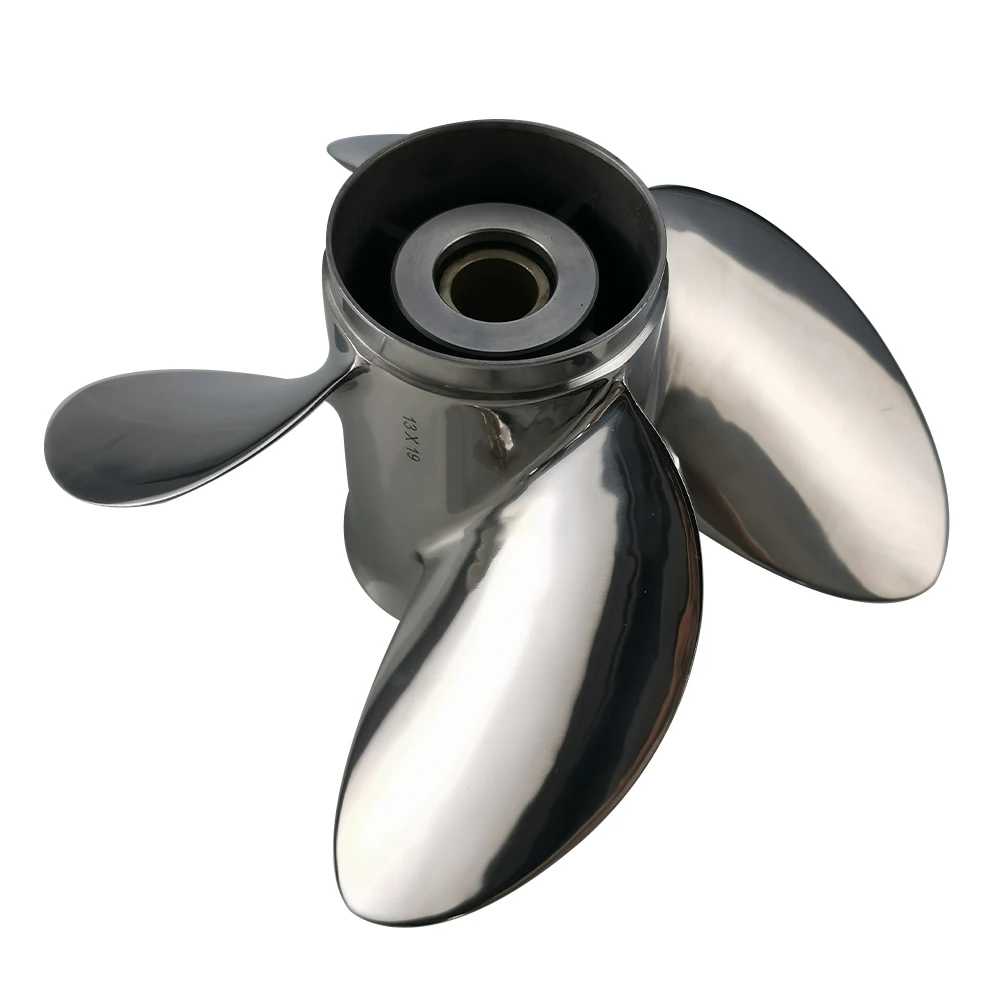 

High Quality 50~130 Horsepower Mirror Polish 4 Blade Stainless Steel Boat Marine Propeller For Yama Outboard Engine