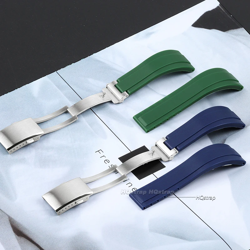 Multicolor Silicone Rubber Watchband Strap – Premium Quality Watch Bracelet Belt in Black, Red, Green, and Blue