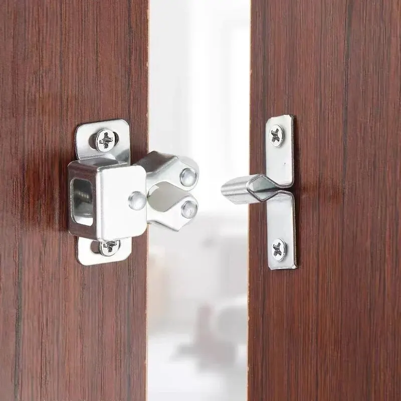 Press The Home Wardrobe Door Buckle Touch The Bead Magnetic Dual Wheel Spring Fixed Lock Buckle Low Foot Cabinet Door